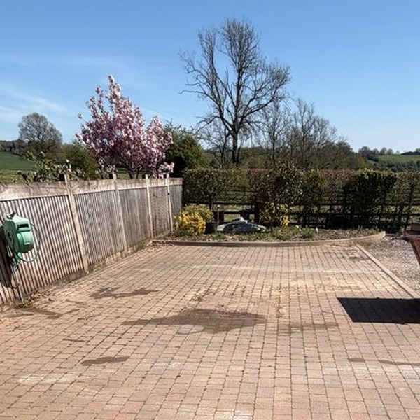 Block paved driveway in Uttoxeter before cleaning