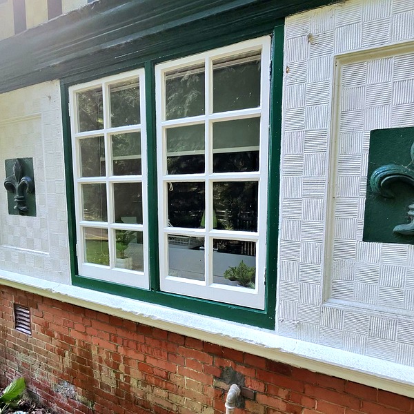 Painted wooden window frame after cleaning by Ultra Clean Exteriors